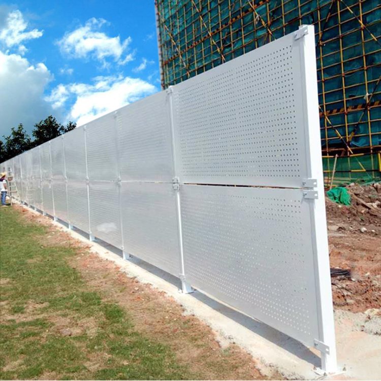 沿海防台风市政冲孔围挡护栏冲孔工地施工围挡护栏冲孔围挡板围蔽