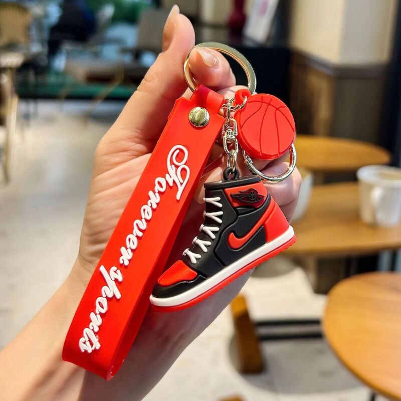 Cross-Border Hot Selling Aj Shoe Keychain Personalized Stereo Artificial Sneaker Pendant Gift Wholesale Bag Pendant