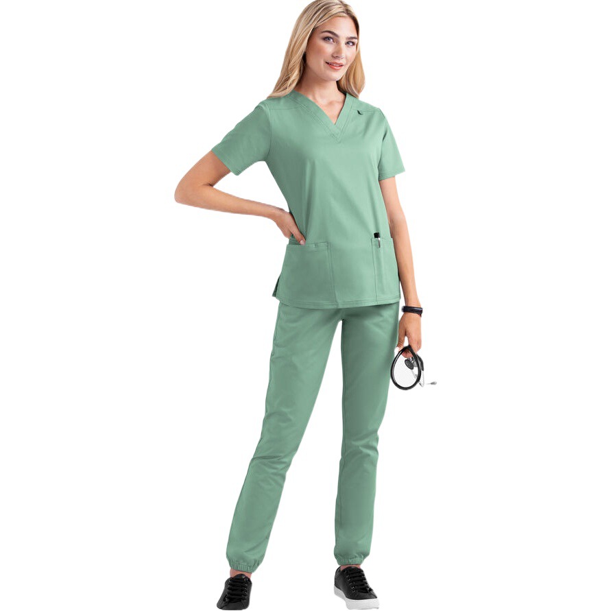 Uniforme médico, uniforme de enfermera de dos piezas, uniforme de cuidador de hospital veterinario, ropa de trabajo para mujer, traje de médico profesional