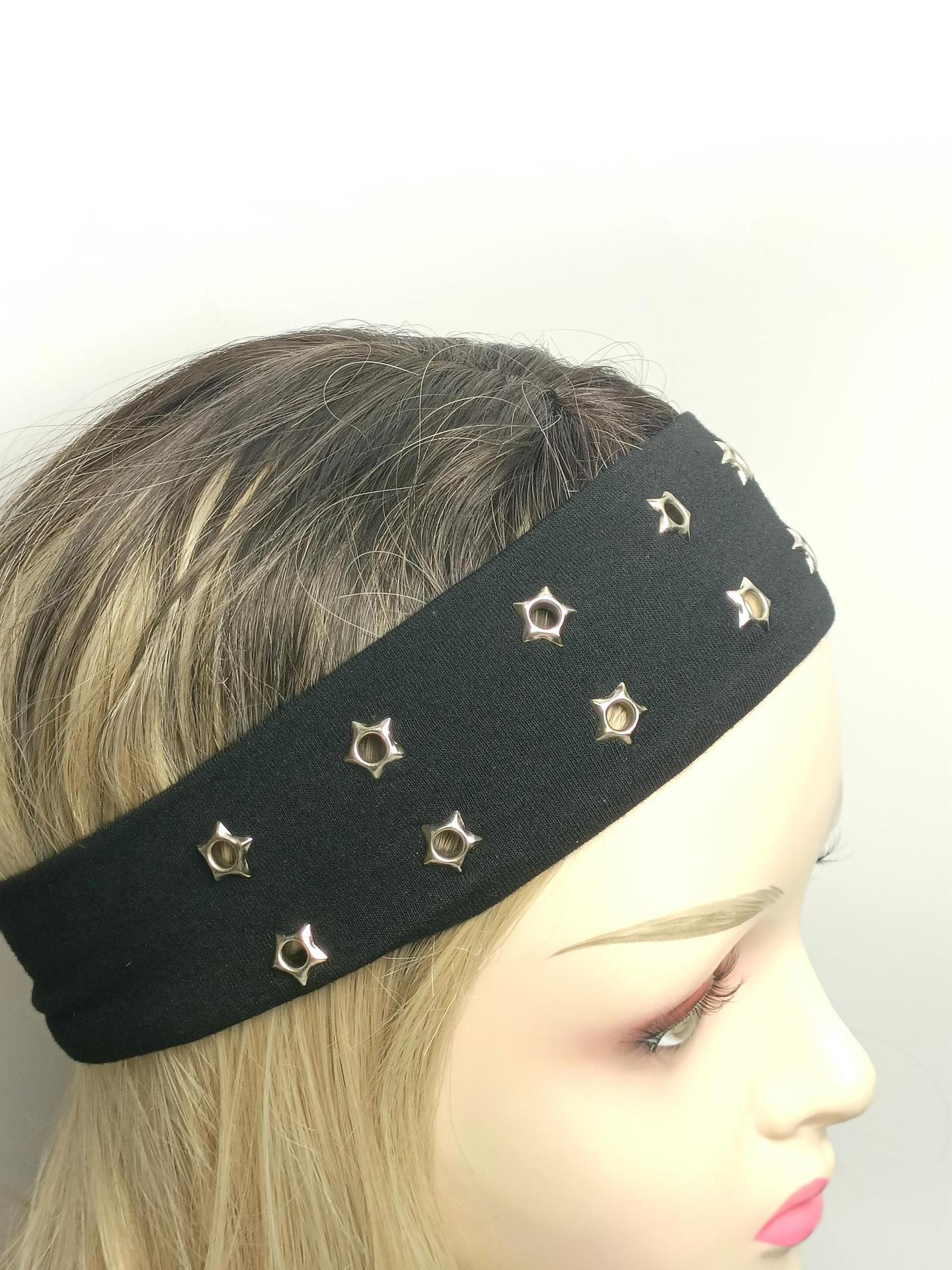 HW250301-22.5x6cm弹力布+14五角星气眼朋克