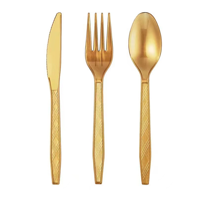 Cubiertos de plástico desechables para fiestas, postres, pasteles, restaurantes de comida rápida, cucharas de plástico.