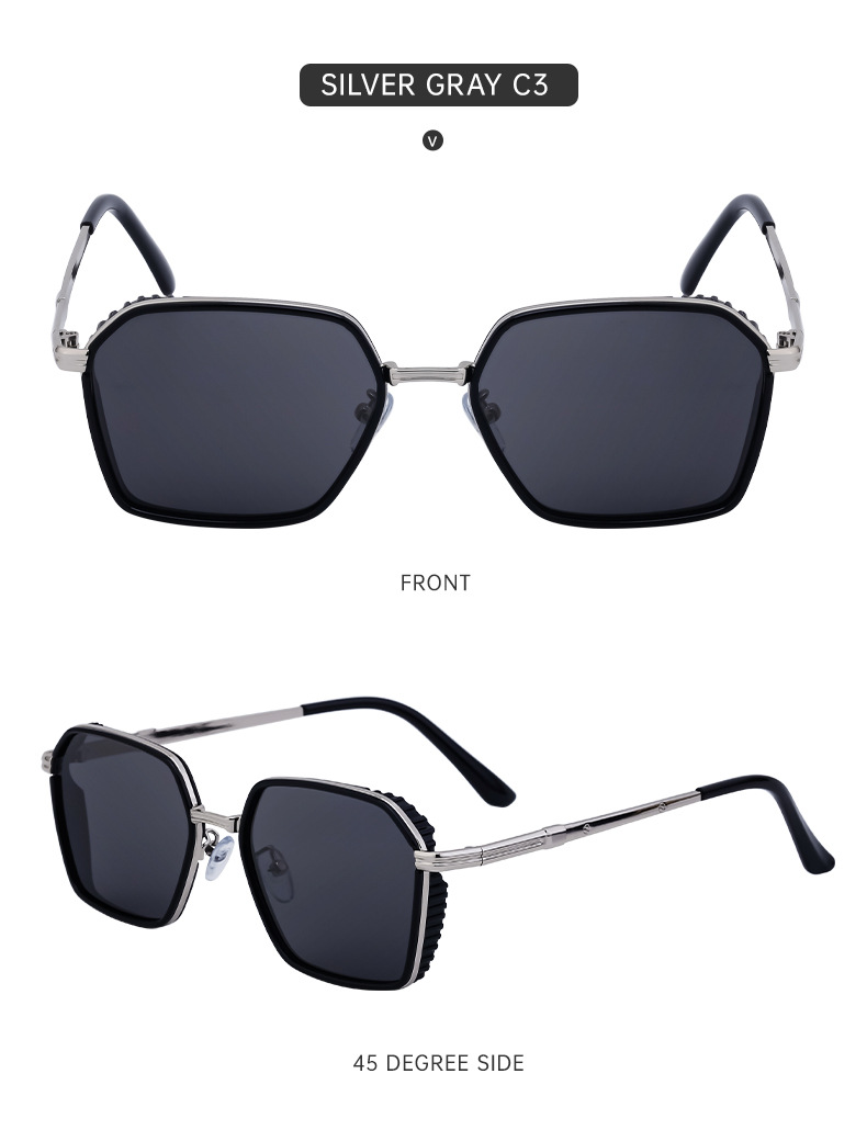 2024 Occhiali da sole stile punk a vapore semplici e versatili di nuova moda e casual per occhiali da sole retrò da uomo di tendenza_voghion.com