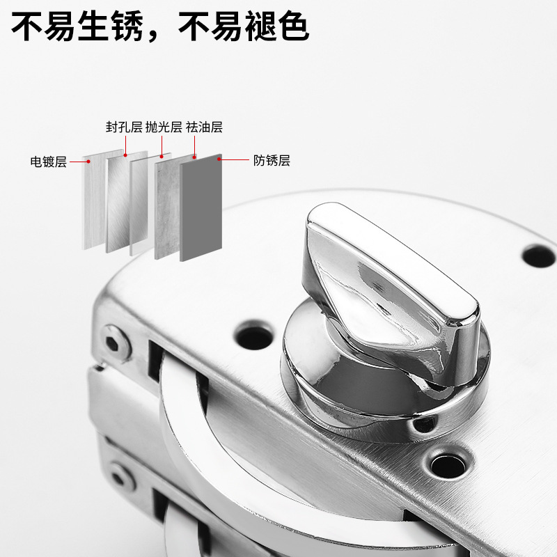 Cerradura de tiendas de cerradura de puertas de doble abertura sin marco, perno de cerradura de puerta, cerradura de puerta de vidrio de doble abertura sin marco aplicable