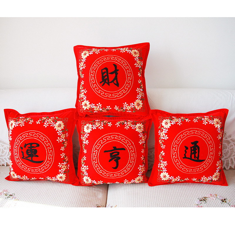 Jinhao bordado fábrica al por mayor hecho a mano bordado Cruz puntada DIY cinta bordado cojín almohada Guangzhou 04