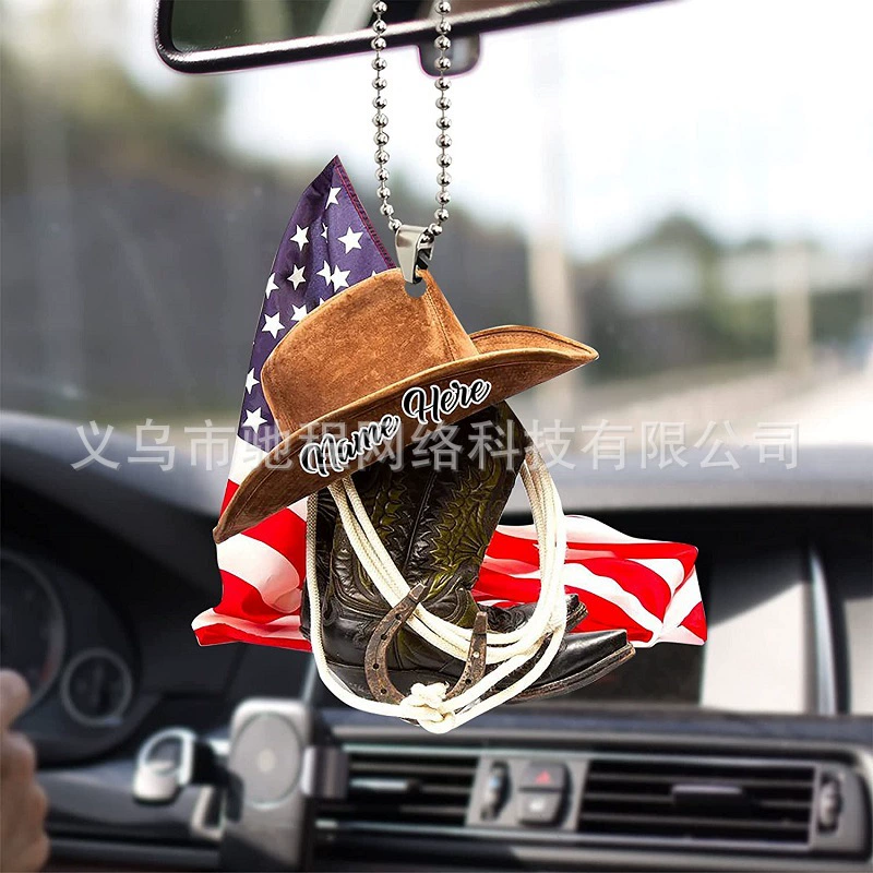 Creative denim boots, pendant, accessory, rear view mirror, new collection