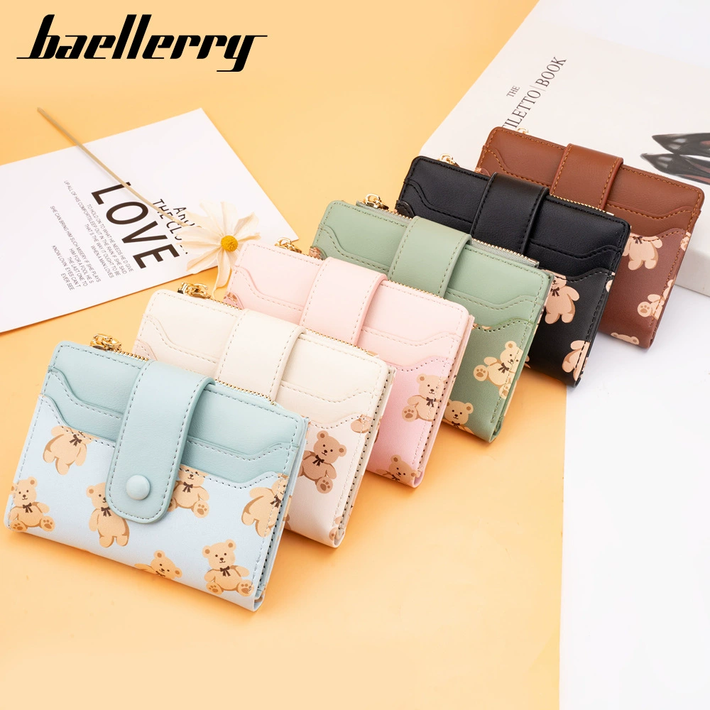 Карта-портмоне (Baellerry) PU, милый медвежонок, компактная multi‑card молния