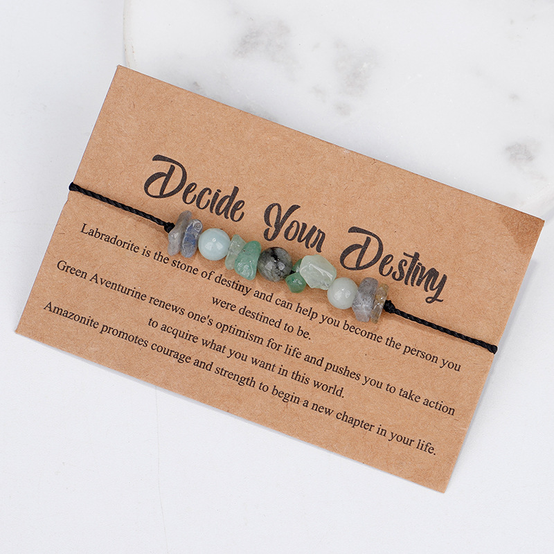 Fashion Geometric Stone Knitting Unisex Bracelets 1 Piece