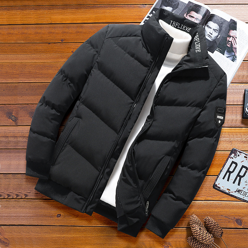 Invierno plumón de algodón de cuello de hombre 2024 nueva chaqueta corta de algodón gruesa y cálida para hombres chaqueta de algodón suelta moda