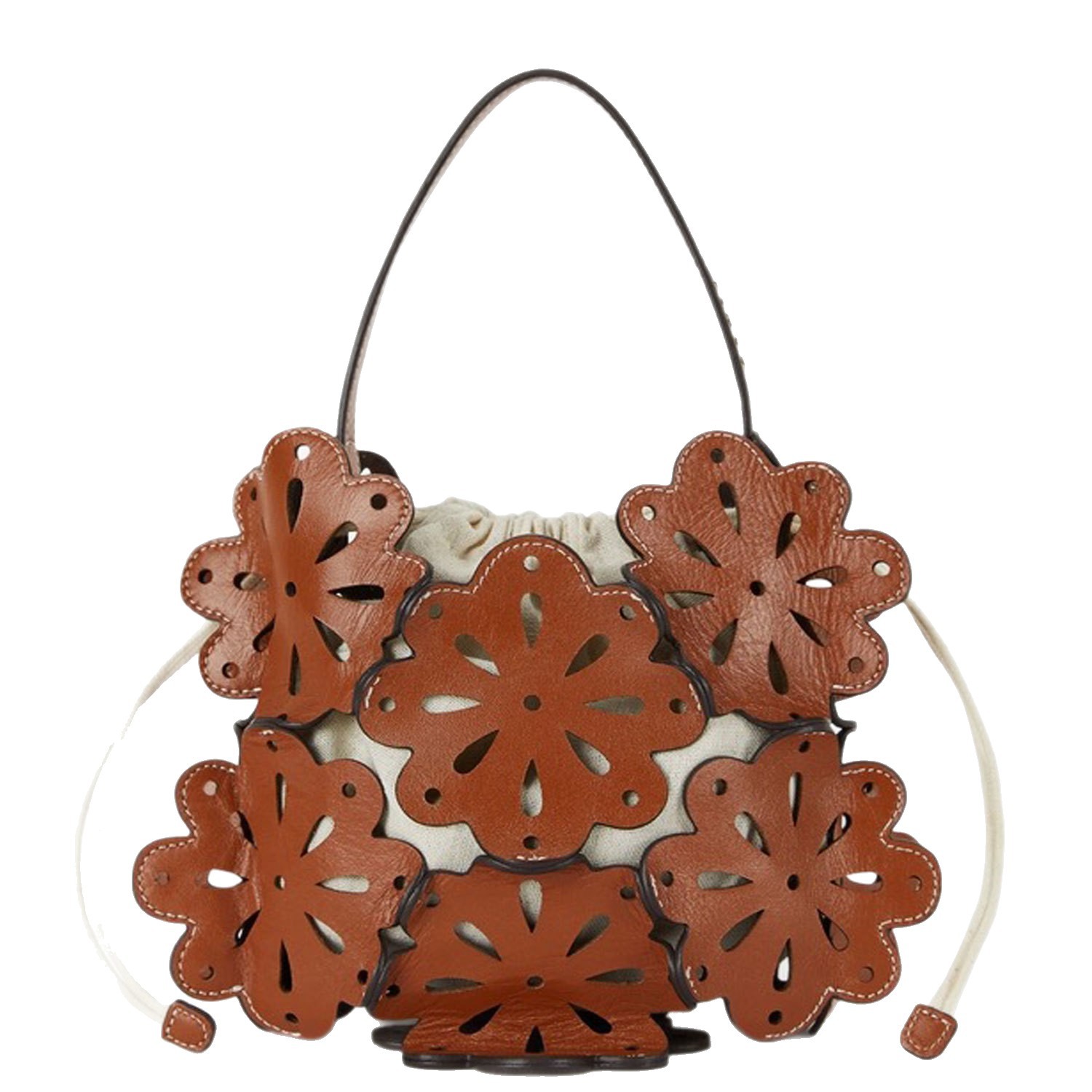 Bolsa de ombro bucket com patchwork floral para mulher_voghion.com