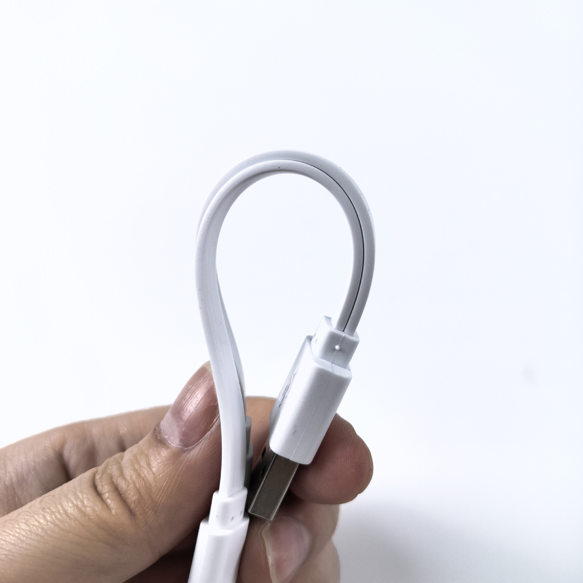 typec一拖二充电线面条数据线usb环保rohs扁线0.1米配机线2a
