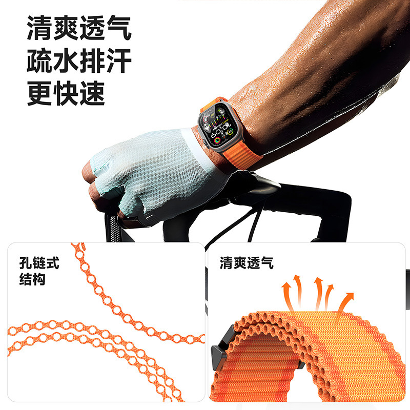 Aplicable AppleWatch correa de reloj de Apple al aire libre iWatch10 generación correa de reloj de diámetro de nylon trenzado al por mayor image 2