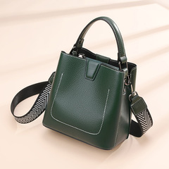 Women's Foreign Trade Handbags 2024 New Leather Tote Bag Bucket Bag European and American Retro Single Shoulder Crossbody Bag Wholesale