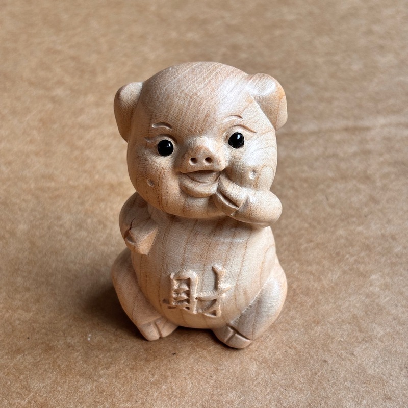 批发桃木十二生肖猪摆件木雕手工雕刻吉祥生日礼物工艺品家居|undefined