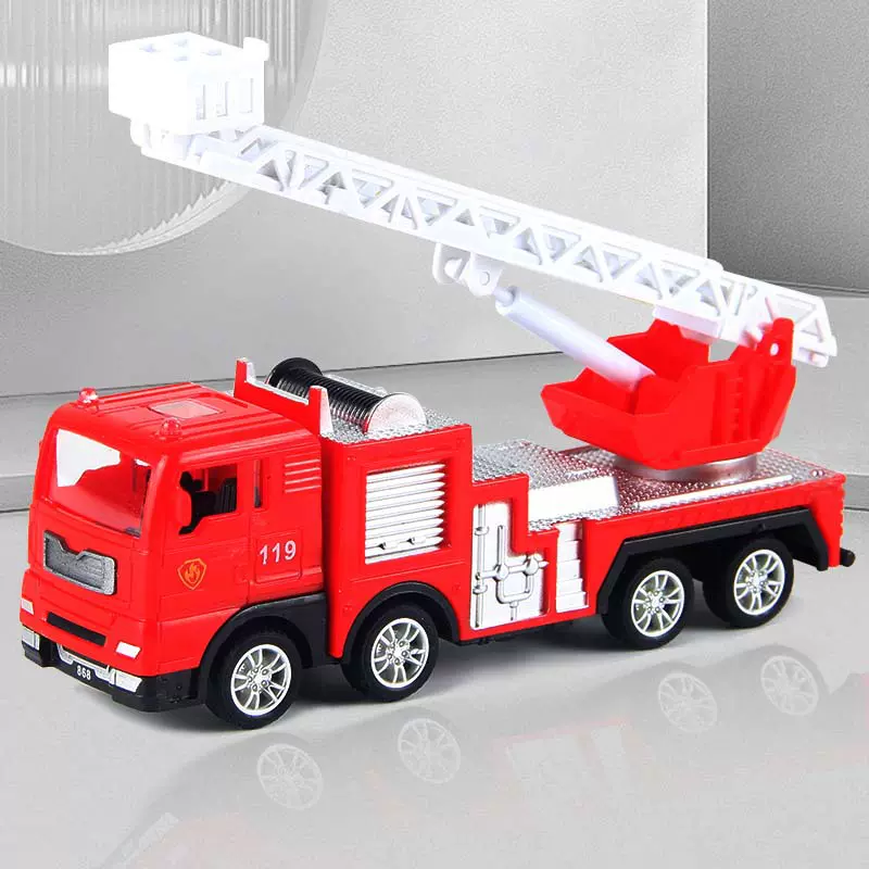 惯性消防工程车军事导弹挖掘机车队仿真模型男孩儿童玩具摆摊批发