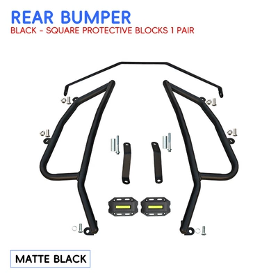 protective bars, modification, Motorcycle bumper - blackenhanced-rear-bumper-black-protective-block