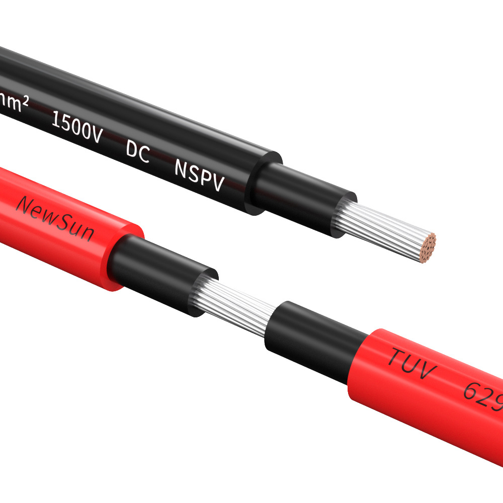 光伏单芯电缆PV1-F2.5平方4/6电线无卤防腐抗紫外线低烟无卤电缆