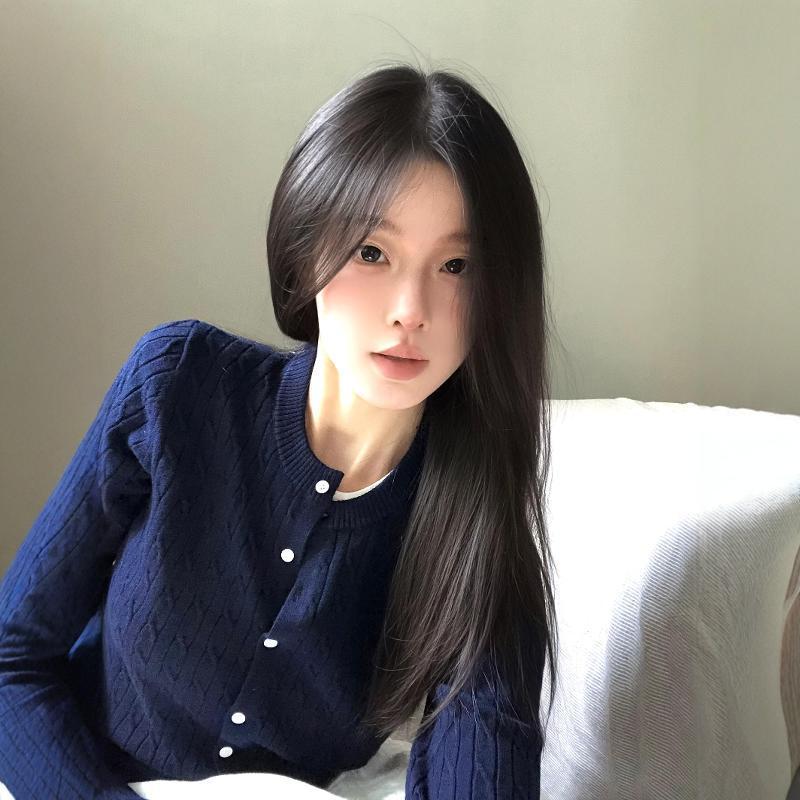 韩系麻花复古初秋针织开衫短款外搭2025新款春秋小个子毛衣外套女|undefined