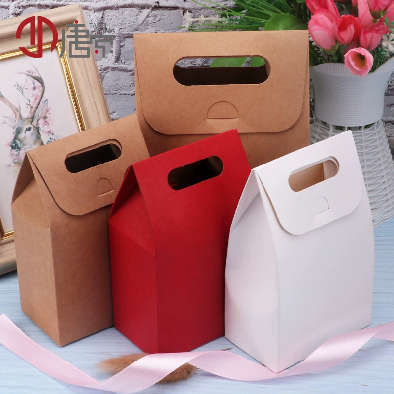 Крафт-бумага ручная бумажная сумка маленький/средний нуга/печенье/печенье/подарочная сумка