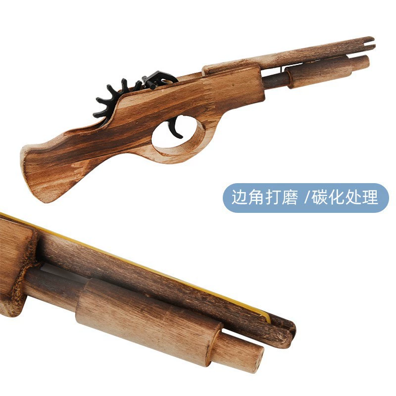 Wooden realistic hair rope from natural wood, travel toy for leisure, nostalgia
