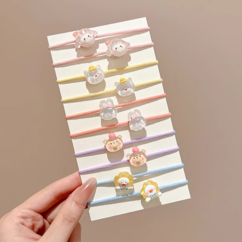 Cuerdas de cabello para bebés de alta elasticidad duradera, cabello para niñas, correa de goma de flores, anillo de cabello para niñas no lastimar el cabello para niños