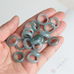 メーカー翡翠藍水走環玉環アクセサリー玉DIY携帯チェーンのブレスレットのペンダントは半製品を飾ります。