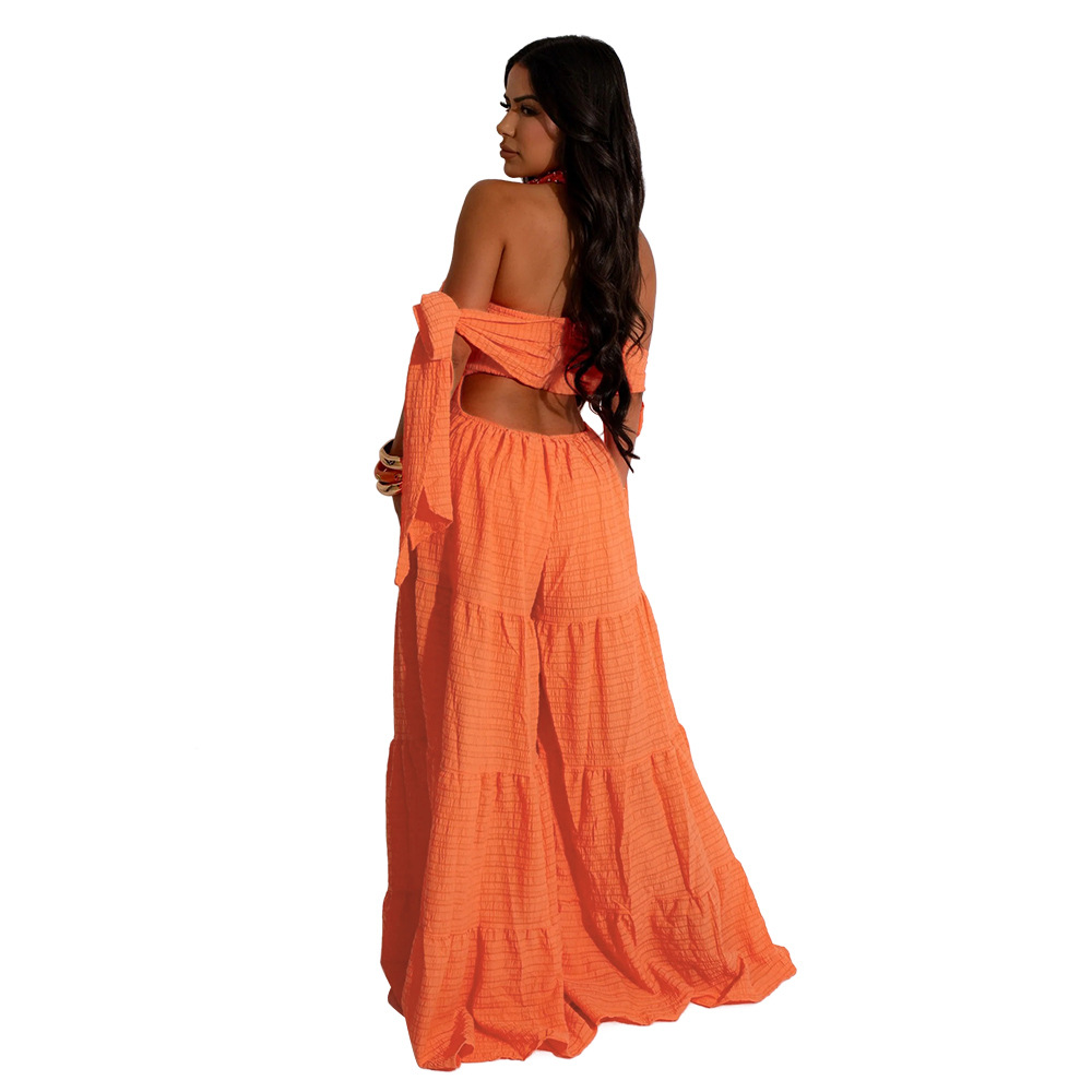 Women's Holiday Selfie Bodysuits Casual Simple Style Streetwear Solid Color Full Length Jumpsuits display picture 17