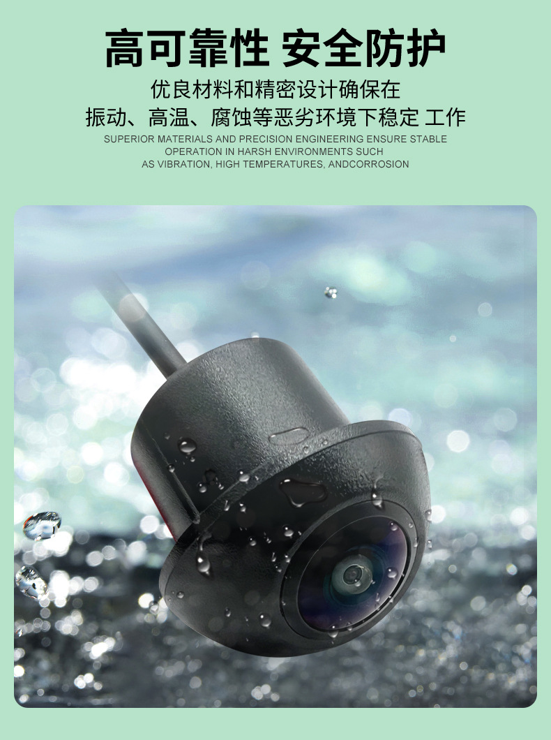 360 Panoramic Camera, Vehicle-Mounted High-Definition Night Vision Camera, Ultra-High-Definition Ahd1080P Wide Dynamic Range Driving Record Camera