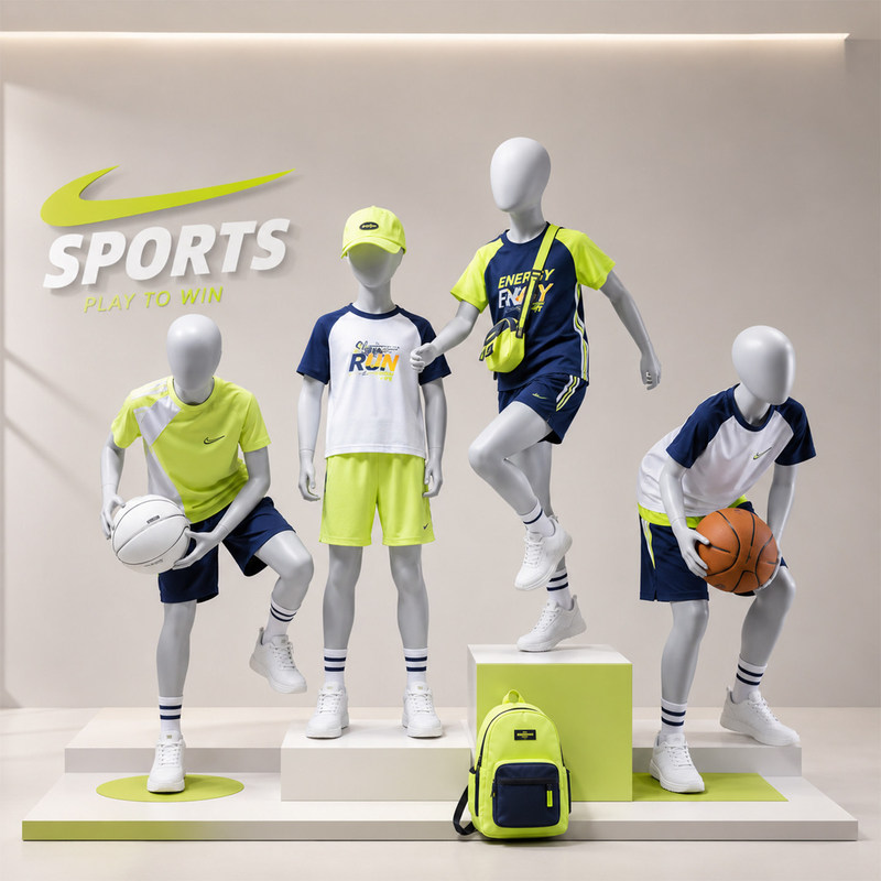 Teenage model props, female full-body mannequin for clothing stores, male model, children's display stand, mannequin for window displays, children's model stand Teenage model props, female full-body mannequin for clothing stores, male model, children's display stand, mannequin for window displays, children's model stand