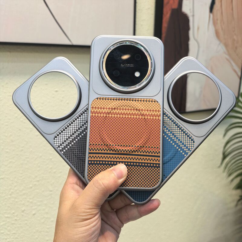 Suitable for Huawei Enjoy 90 Pro Max phone case, 90 Pro Max Kevlar carbon fiber pattern magnetic protective cover