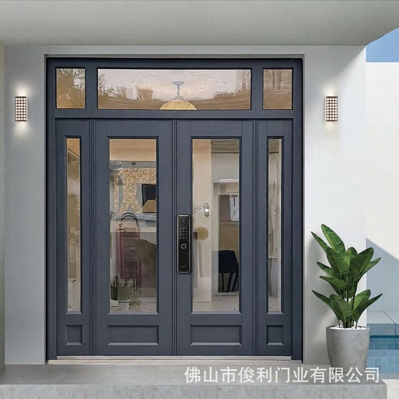 Exquisitely carved cast aluminum glass villa entrance door, French-style carved entrance door, double-opening door for self-built homes, building door Exquisitely carved cast aluminum glass villa entrance door, French-style carved entrance door, double-opening door for self-built homes, building door