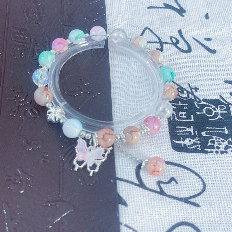 春日手链森系甜美流星琉璃手链女闺蜜天蓝显白系百搭手串小众批发|undefined