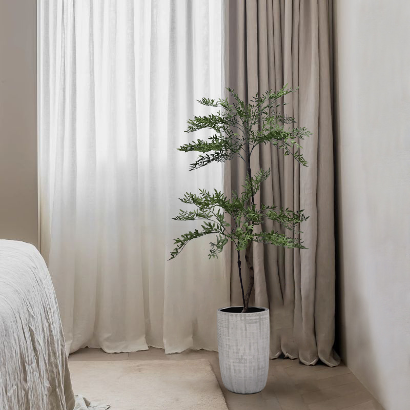 植物假绿植南天竹盆栽室内客厅大型落地盆景装饰假树北欧摆件