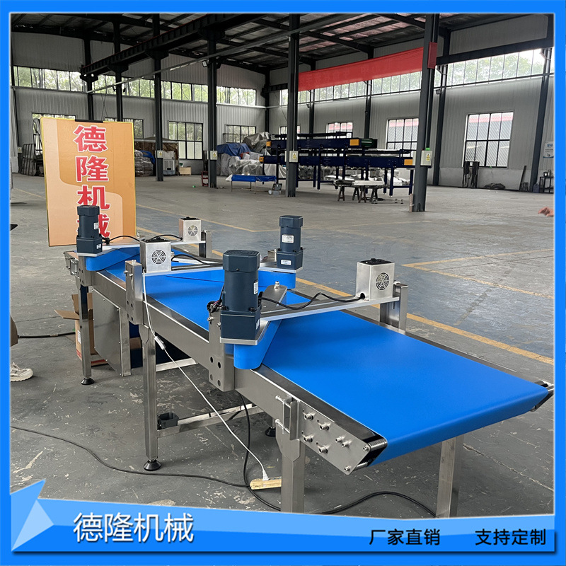 定制社区团购分拣传送带生鲜食材配送中转输送带分拨合流输送设备