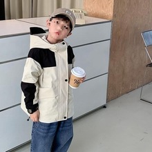 儿童冲锋衣两件套男童秋冬防风防水加绒春秋洋气外套户外三防冬季