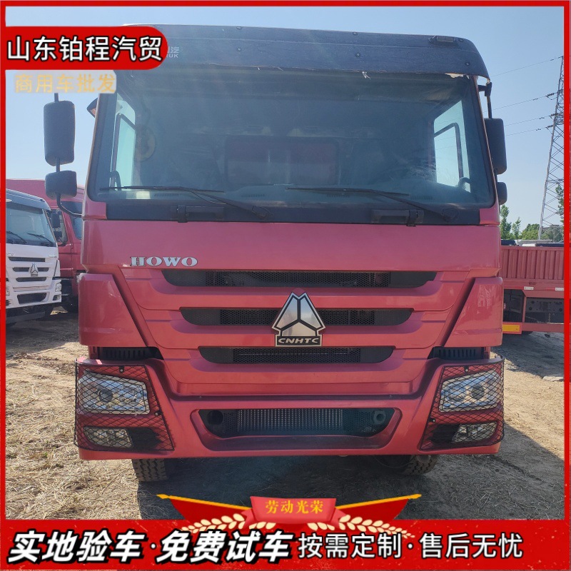 Cross-border used large dump truck, 380 horsepower HOWO dump truck, heavy-duty truck, eight-wheel rear dump truck for transporting soil