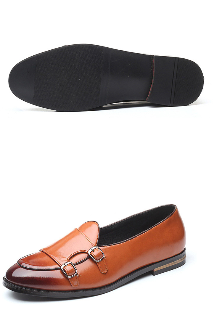 Lederschuhe Britischen Bean Schuhe Mode Gürtel Doppelschnalle kleine Lederschuhe_voghion.com