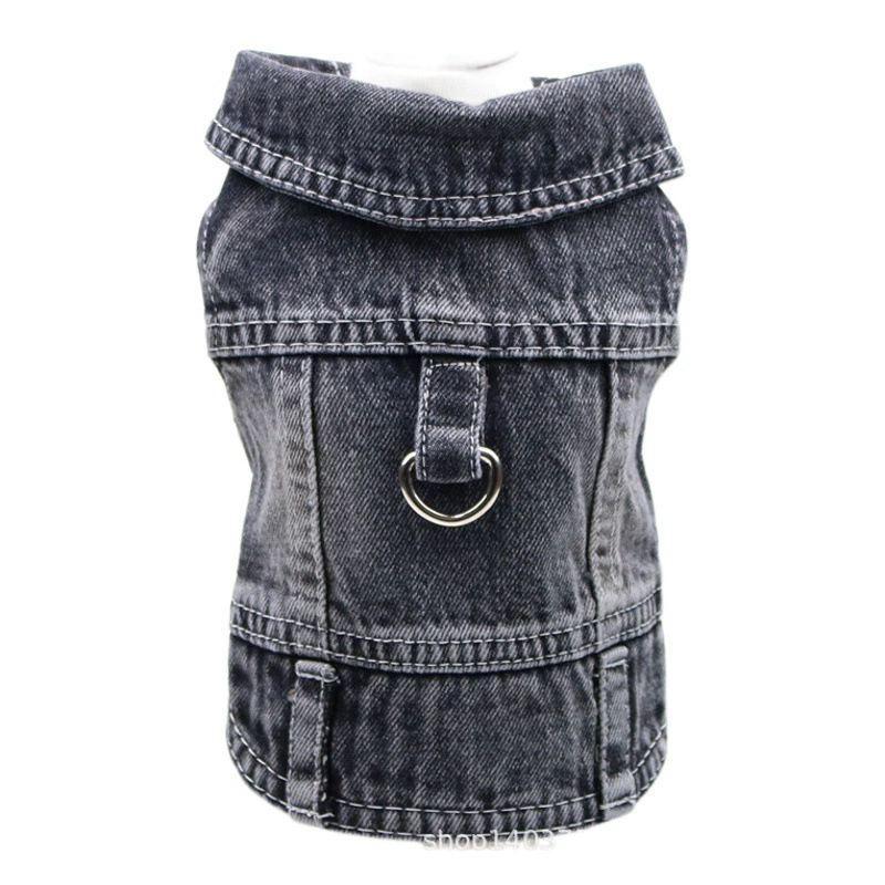 Одежда для домашних животных Тяговый джинсовый жилет Одежда для ног Одежда для собак Весна Лето Осень Зима Новый жилет для маленьких собак