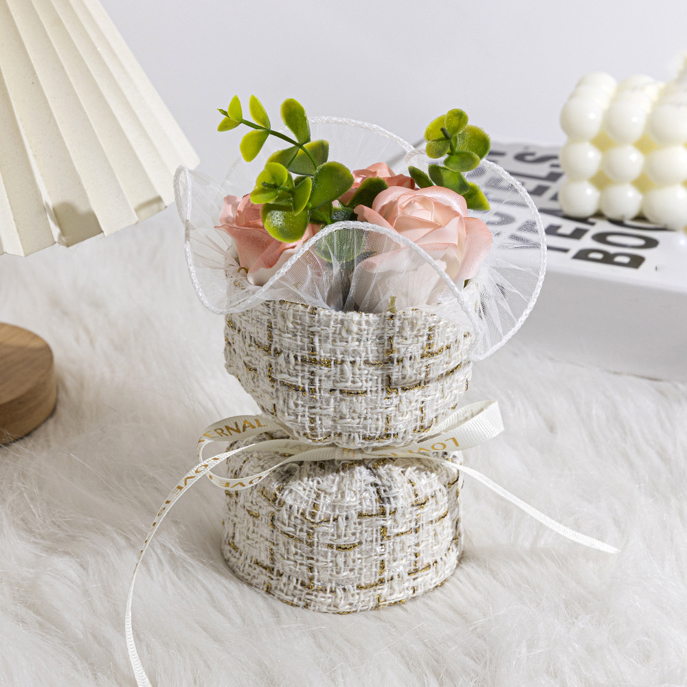 520 Día de San Valentín mini estilo francés fragancia rosa ramos de jabón regalo de cumpleaños regalo de mano