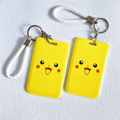 皮卡丘公交卡保護套學生飯卡校園門禁ins風女可愛卡套鑰匙鏈一體
