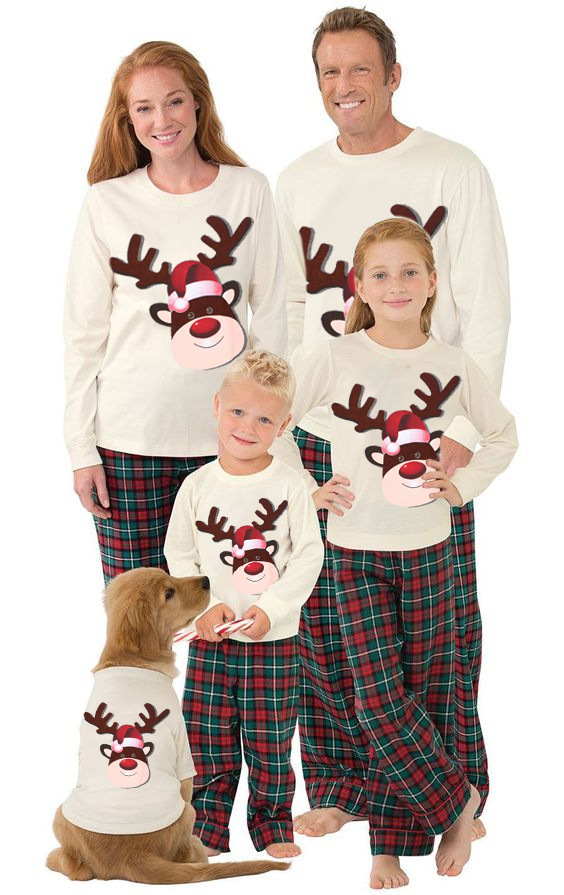 Cartoon Style Elk Polyester Pants Sets Family Matching Outfits display picture 2