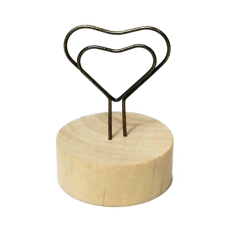 Creativo lindo Mensaje de madera titular de escritorio vertical nota mensaje clip de fotos escritorio vertical titular de la tarjeta de visita Decoración