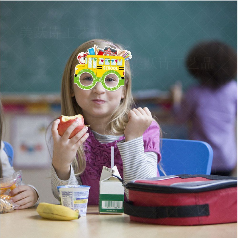 Nuevas gafas de decoración de fiesta de regreso a la escuela transfronterizas