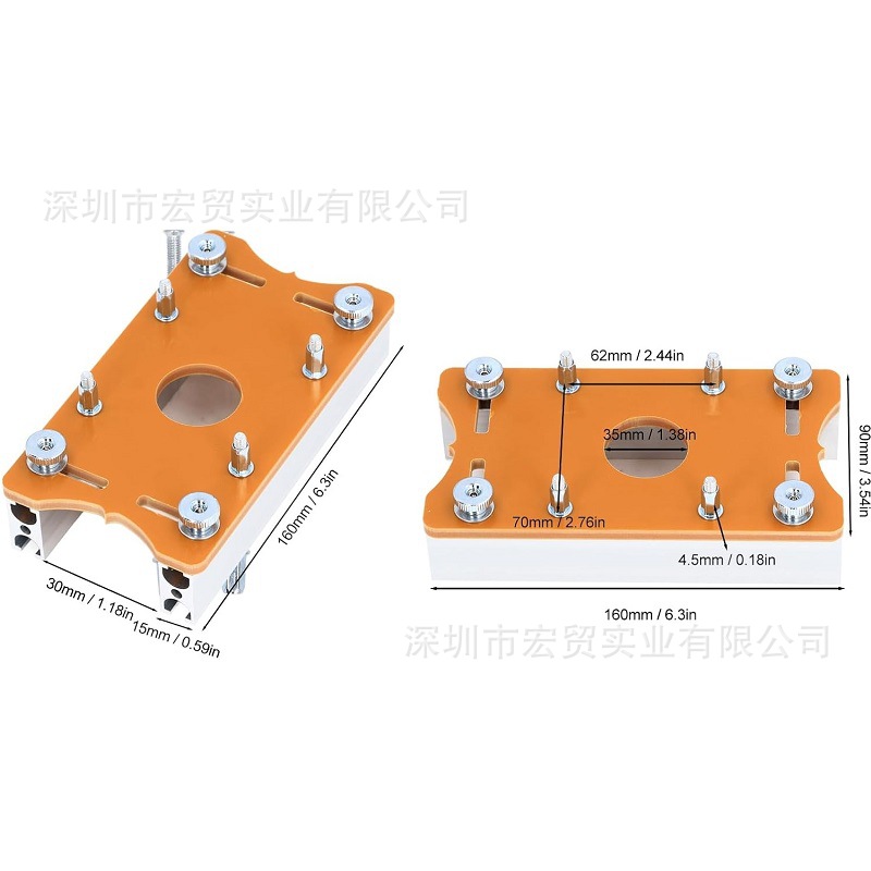 Sujetador invisible 2 en 1, estante ranurado, máquina recortadora de mano, máquina de grabado, localizador ranurado, molde para carpintería de gabinete