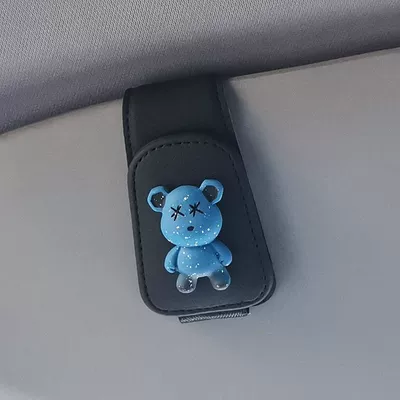 Car Glasses Clip Car Car Glasses Clip/Bill Clip - black-blue-xx-bear