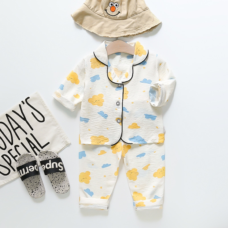 2023 primavera nuevos niños del otoño Pijamas largos oso caliente traje estilo coreano desgaste cómodo lindo moda