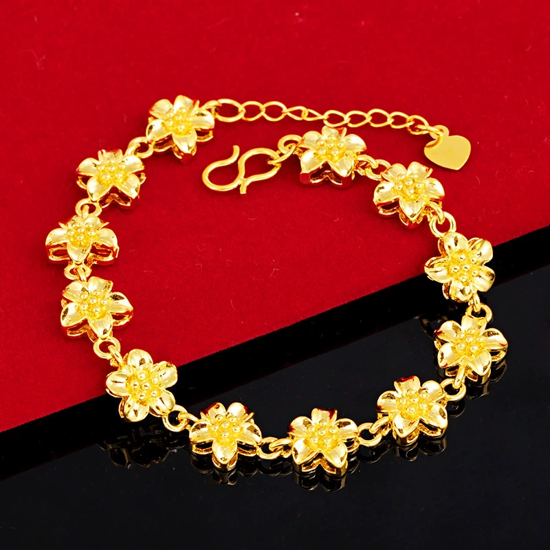 Изысканный браслет с цветочным сердечком в стиле TikTok для женщин, оптовая поставка от производителя простых нишевых украшений.