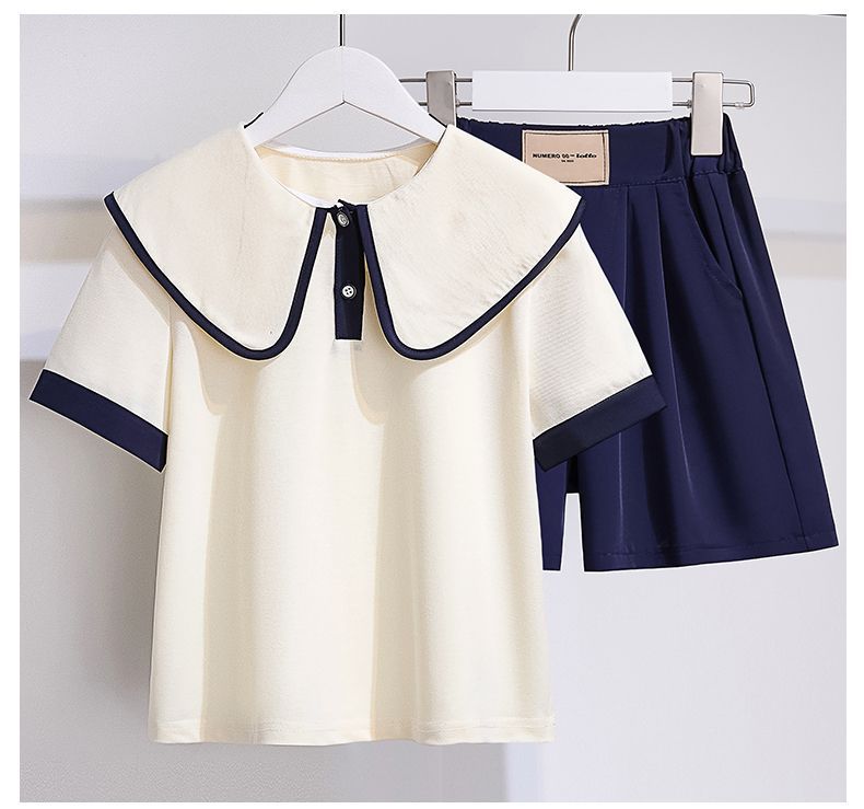 Girls' College Style Two-piece Set For Summer Leisure Outfits_voghion.com