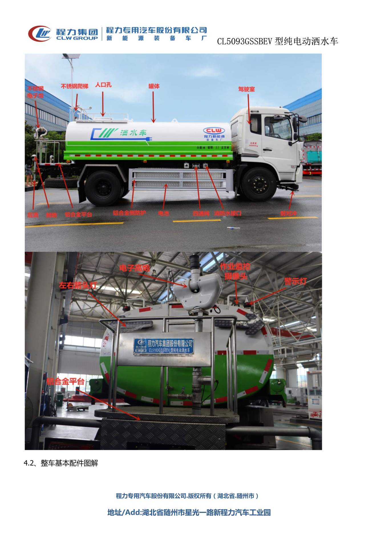 New Energy Sprinkler Truck, Pure Electric 5-Cubic Meter Greening Sprinkler Truck, Battery Pack from Ningde Era, 280 Km Range