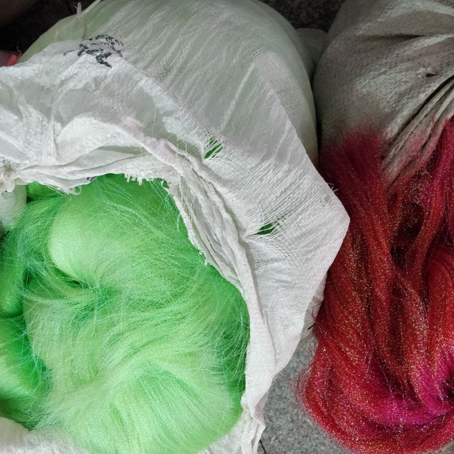 绑毛钩装饰渔具仿金属扁七彩金丝旋转亮片丝裁剪绑海钓串钩