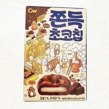 韓國進口零食青佑巧克力碎打糕糯米夾心曲奇派90g/18盒 蛋糕餅
